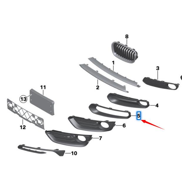 Fog Light Frame Trim for BMW 2 Series F22/F23 (51117351829/51117351830)