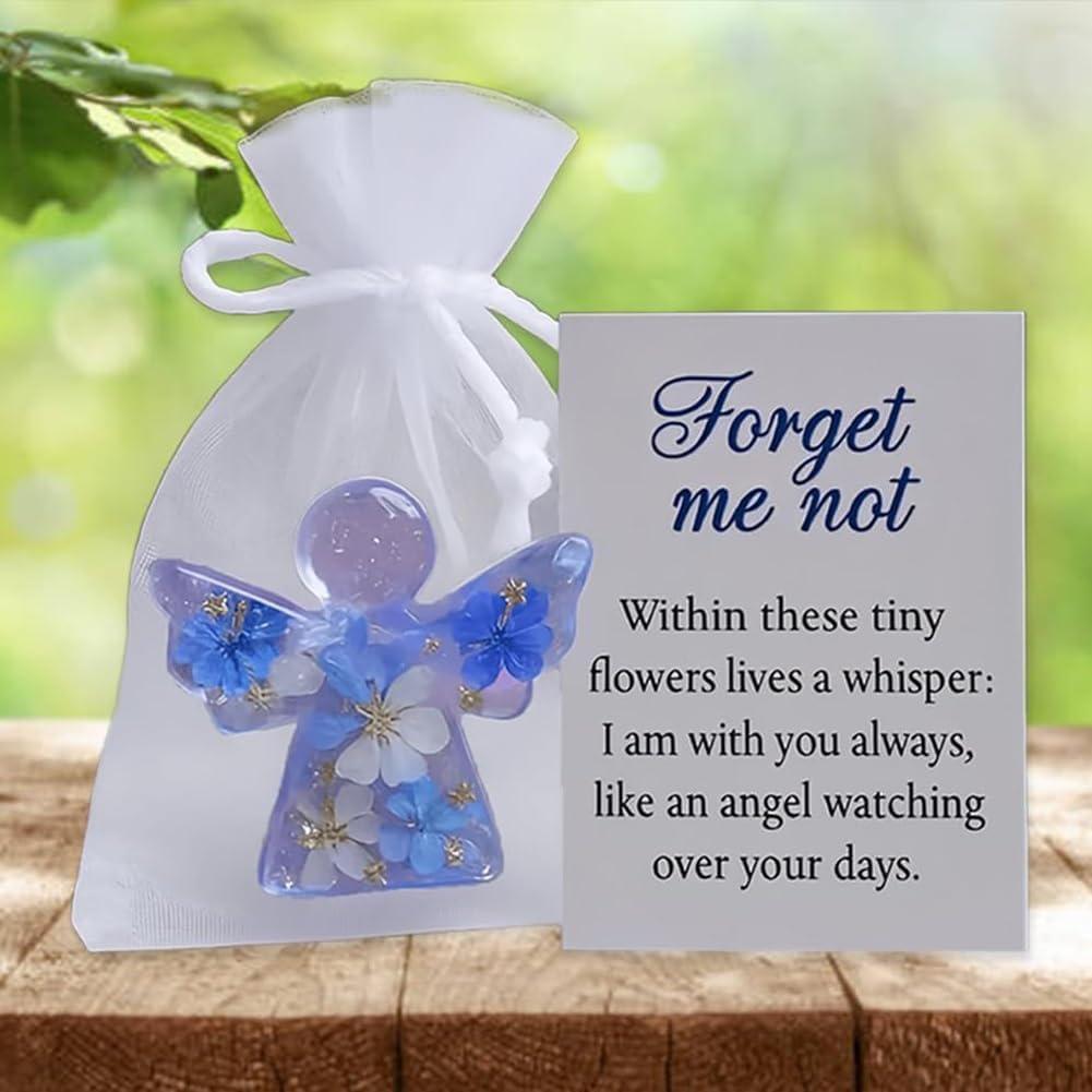 1pc Angel Flat Decoration Angel Present Forget Me Not Angel Present: A Heartfelt Sympathy Keepsake For Loved Ones Decoration