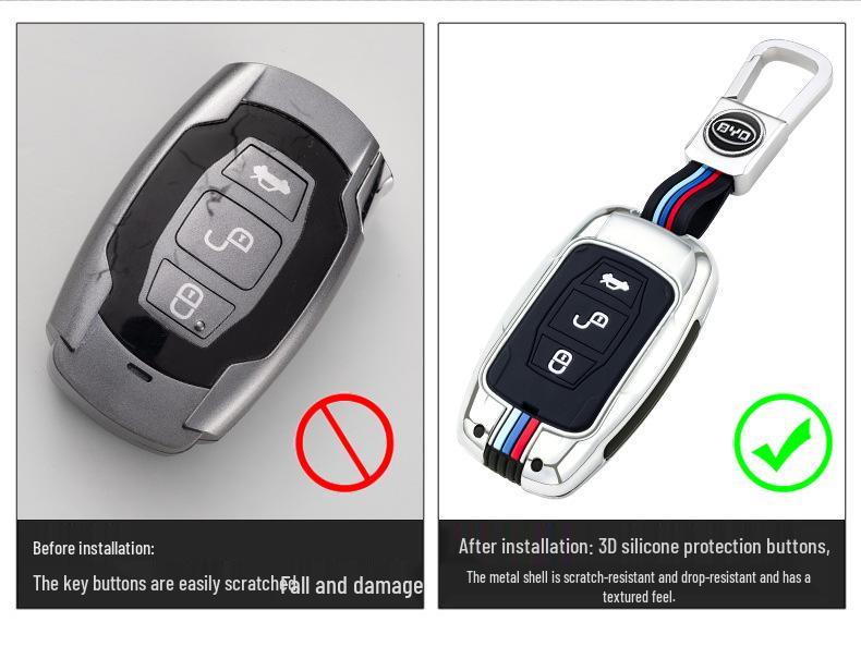 BYD Song/Tang Max, G5 Surui, E5 Sirui, G6 Qin Car Metal Key Shell, Smart Buckle (Old Models)