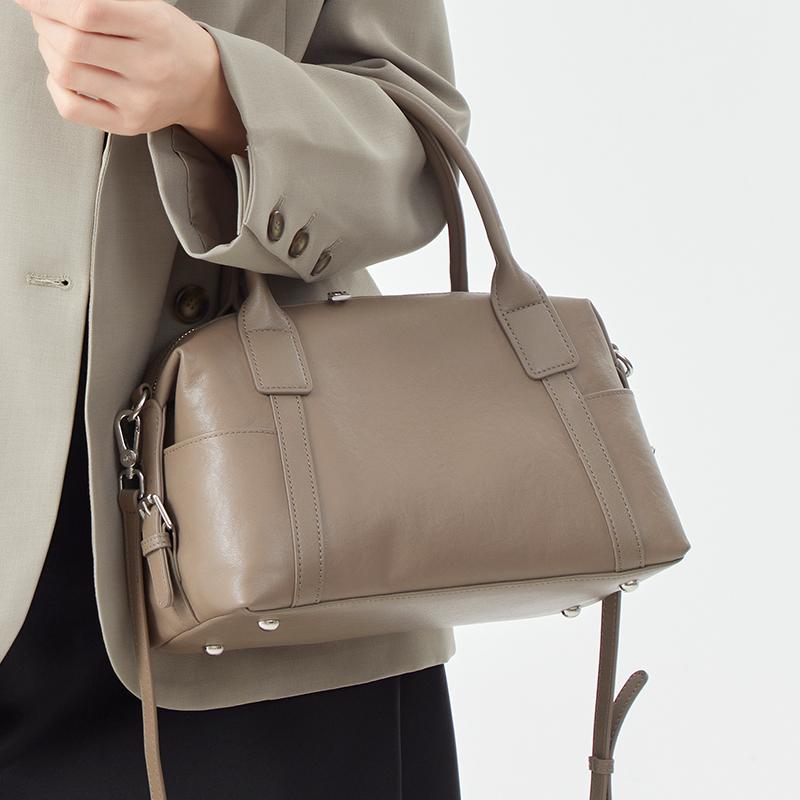 2026 New Women's Fashion Genuine Leather Handbag Female Large Capaci Luxury Designer Boston Totes Bag Shoulder Crossbody Bag
