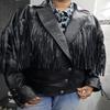 Noora Women's BLACK Leather Jacket | Cowgirl Style FRINGE Leather Jacket | Western Tassel Jacket | Stylish OUTFIT Party Jacket Gift For Her