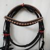 Dressage Crank Bridle Tan Stone Crystal Browband with Softy Padding for Horse .