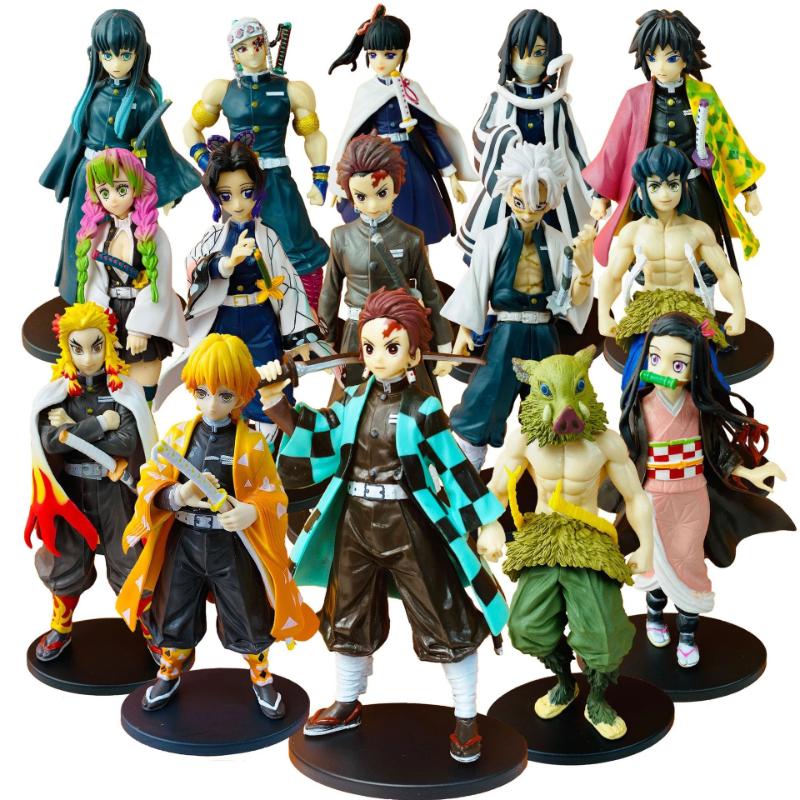 16 Anime Devil Killer Ghostbusters Character Kamado Tanjirou Action Character Agatsuma Zenitsu Nezuko Warrior PVC Model Toys
