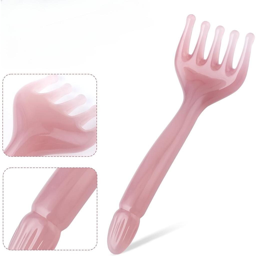 2Pcs Head Massager Manual Hair Scalp Massager Gua Sha Five Claw Massage Tool Comb Portable Handheld Resin Relax Tool for Gifts
