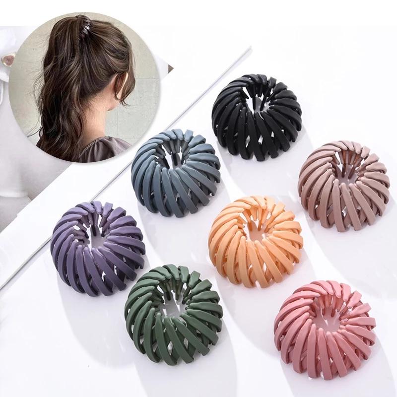 Matte Bird Nest Hair Claw Clips for Women Expanding Hair Accessories for Effortless Bun Making