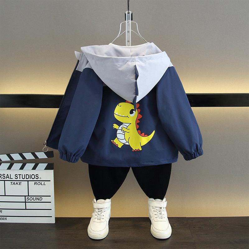 Cartoon Kapuzenoberteile Jungen und Mädchen Herbstjacke Frühling und Herbst Abschnitt der Kinder Herbst Dünne Jacke Kleines Baby