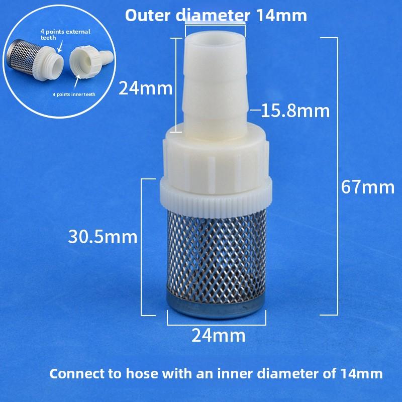 Stainless Steel Filter Mesh Cover Hose Connector Water Inlet Screen Sediment Impurity Filter Fish Tank Water Pump Hose Fitting