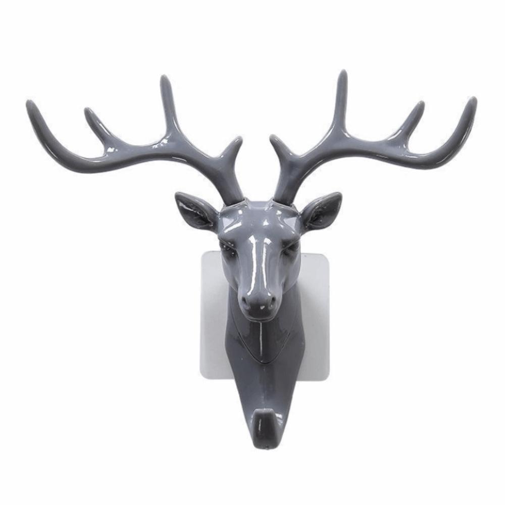 Plastic Antler Key Holder 18.5x17cm 3D Wall Mounted Hook Decorative Towel Hanger for Bedroom