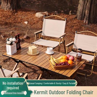 Portable High Carbon Steel Camping Chair - Lightweight, Durable, Foldable Outdoor Furniture