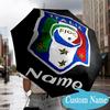 Custom Name Italian Football Crest Umbrella Folding Umbrella, Automatic Umbrella - 8-Frame for Travel, Casual Lightweight Personalized Gifts