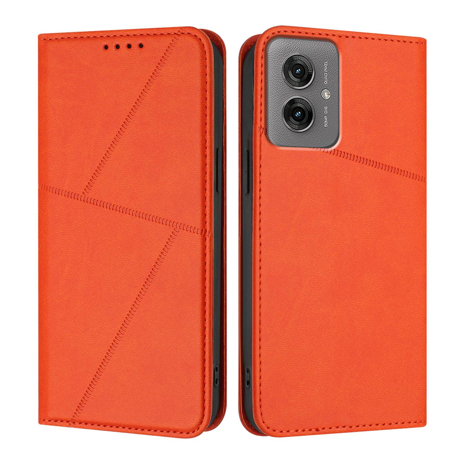 

For Motorola Moto G55 5G Wallet Case Magnetic Closure Leather Flip Phone Cover with Stand H