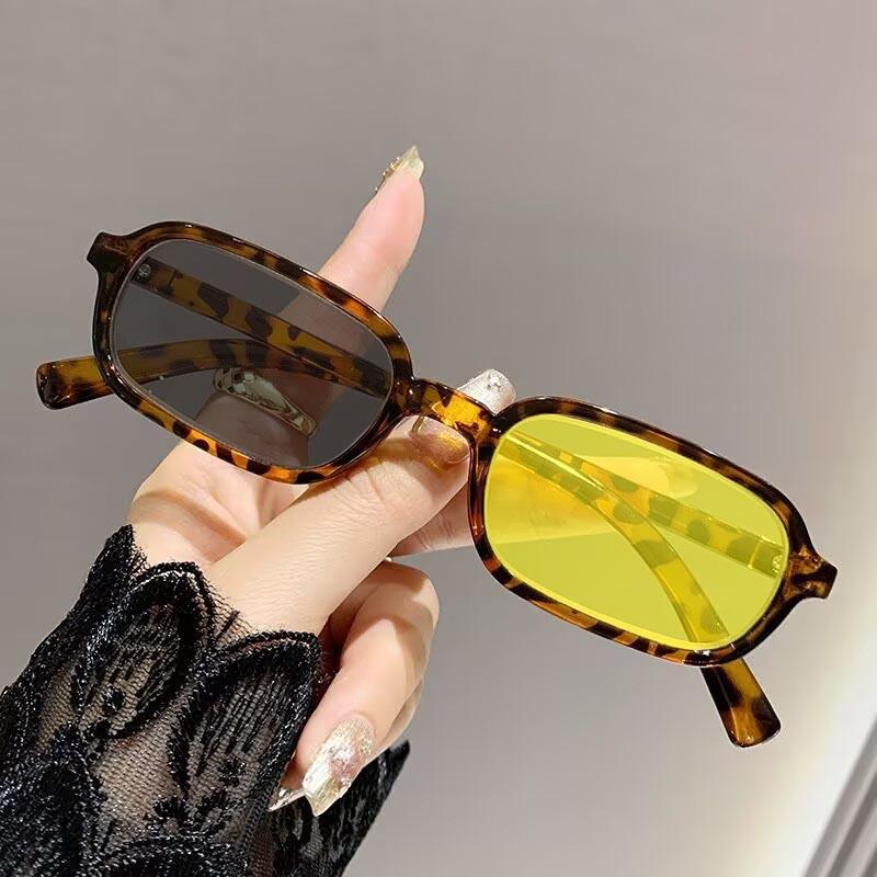 Fashion Small Printing Photochromic Myopia Glasses Women Men Night Vision Short Sight Eyewear with Yellow Lenses Minus Diopter