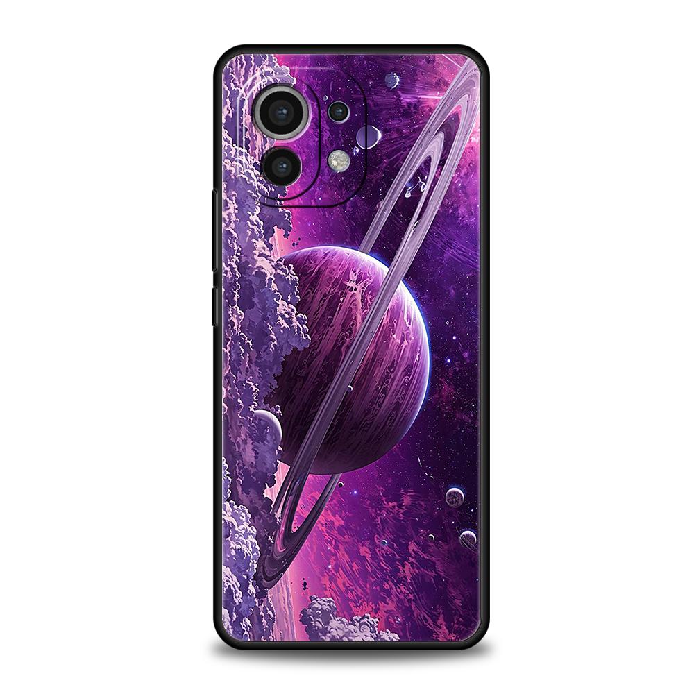 Moon Galaxy Universe Phone Case For Xiaomi 15 14 13 12 Lite 14T 13T 12T Pro Poco X7 X6 X5 X4 X3 NFC F7 Ultra F6 Pro Soft Cover