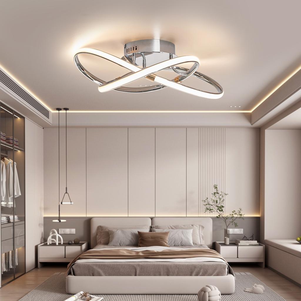 Hot Modern Led Ceiling Lights For Living Room Bedroom Study Room Decoration Led Ceiling Lamp Smart Home Alexa Black/Chrome/Gold