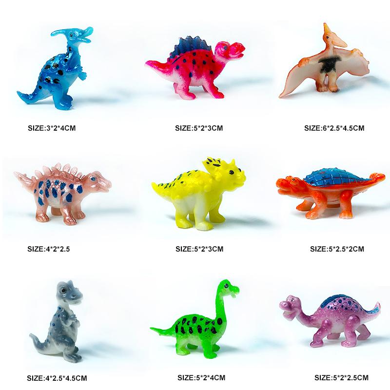 10Pcs/Set Mini Simulation Animal Dinosaur Model Stegosaurus hadrosaur Tyrannosaurus Figures Kids Cognitive Educational Toys