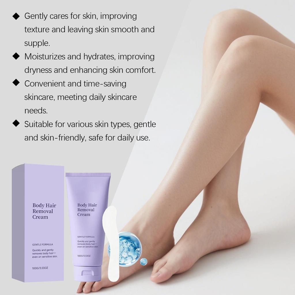 Odorless Gentle Body Hair Removal Cream: Quick, Daily, Portable Solution