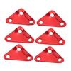 10pcs Triangle Tent Rope Fastener Aluminium Alloy Ultralight Strong Paracord Tensioners Rope Adjuster for Camping Red