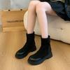 Fat M Boots Suede Elastic Thin Shoes Thick Legs Big Tube Circumference High Boots Large Size Women's Shoes  To 