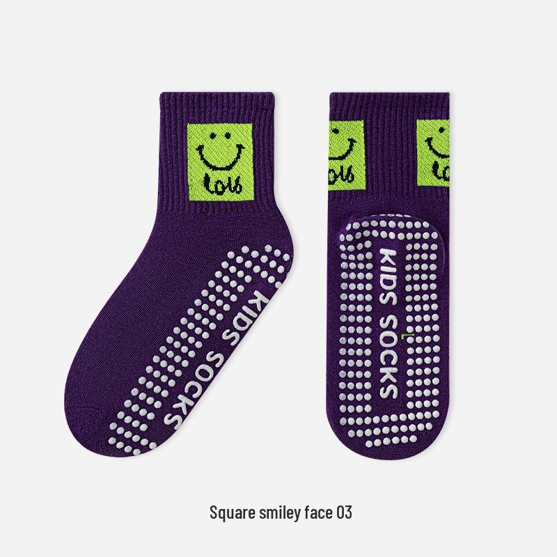 Trendy Anti-slip Mid-calf Socks for Men, Women, and Children - Ideal for Home, Indoor, Sports, and Trampoline Activities