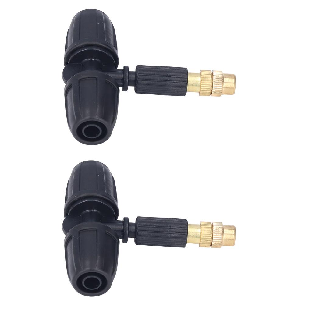 10Pcs Copper Atomizing Nozzles 8/11mm Adjustable Gardening Atomizing Nozzle with Tee Pipes for