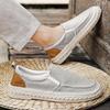 Linen Shoes Men's 2025 New Summer Breathable Casual One-pedal Lazy Shoes Thin Street Men's Trendy Shoes