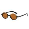  Vintage Rimless Round Sunglasses Women Fashion Leopard Tea Gradient Shades UV400 Men Trending Rivets Punk Sun Glasses