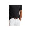 Polo Ralph Lauren SS23 Solid Color Logo Embroidered Half Button Short Sleeve Polo Shirt Men Tops Black Gray 710794275-058