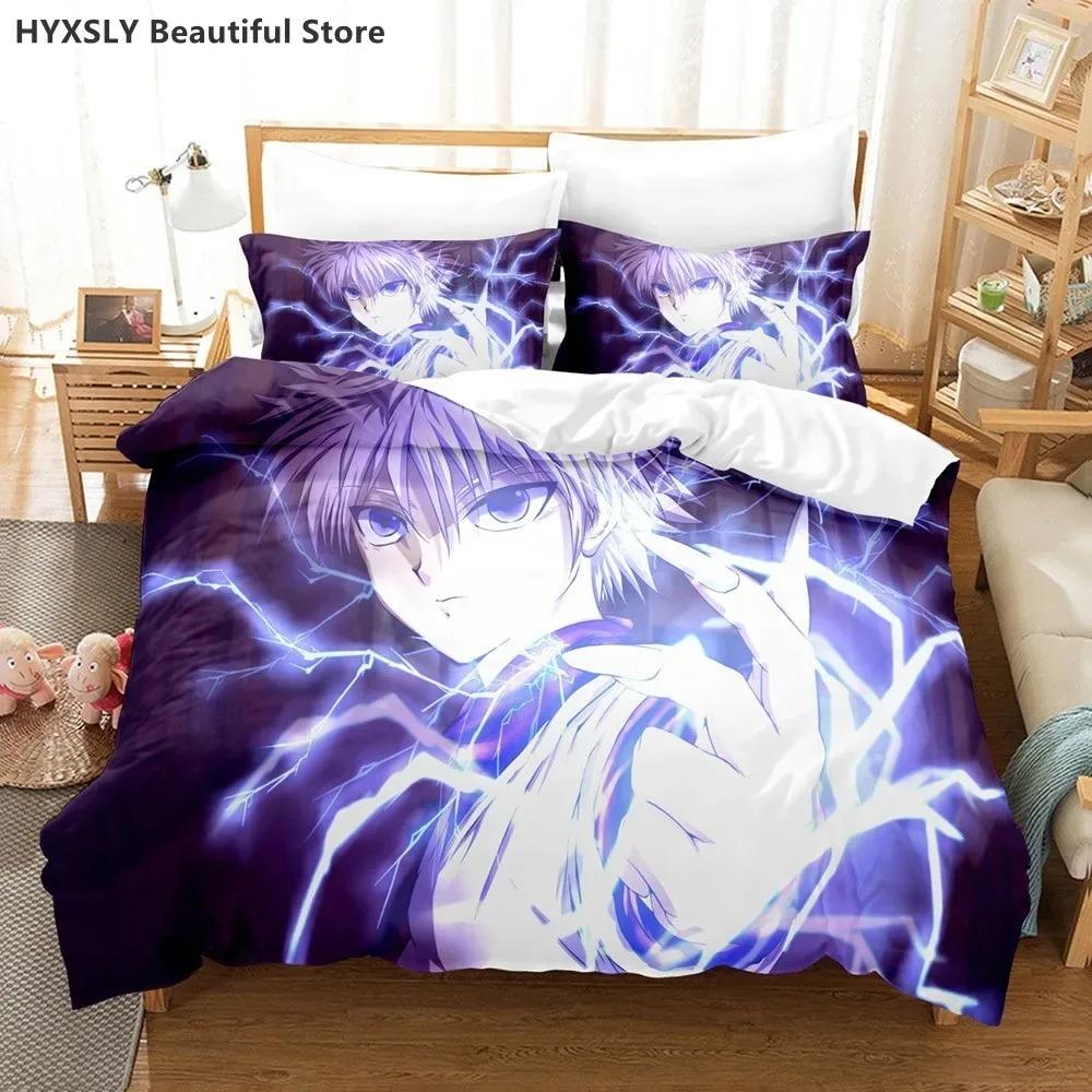 Hunter X Hunter 3D Bedding Set Japanese Anime Twin Queen King Quilt Cover Pillowcases Polyester For Boys