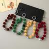 Handmade Beaded Flocking Phone Lanyard and Camera Bag Keychain for Autumn and Winter