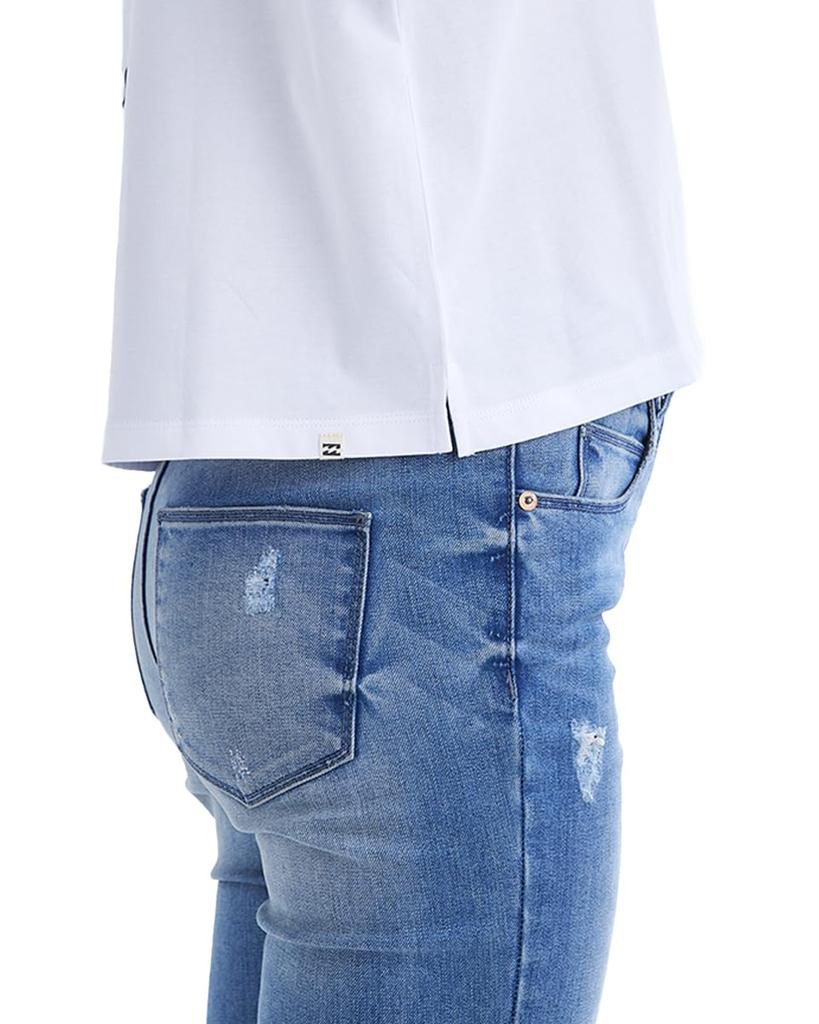 Billabong Clean Logo Wide Loose Cropped Tee