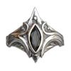Imitation Black Gemstone Carved Ring, Retro Style Vintage Fashion Personality Trend Niche Design Finger Ring Bracelet
