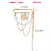 Pearl Tassel Brooch with Chain Accent Women Creative Pin for Jacket Bag Pant Waist Decoration