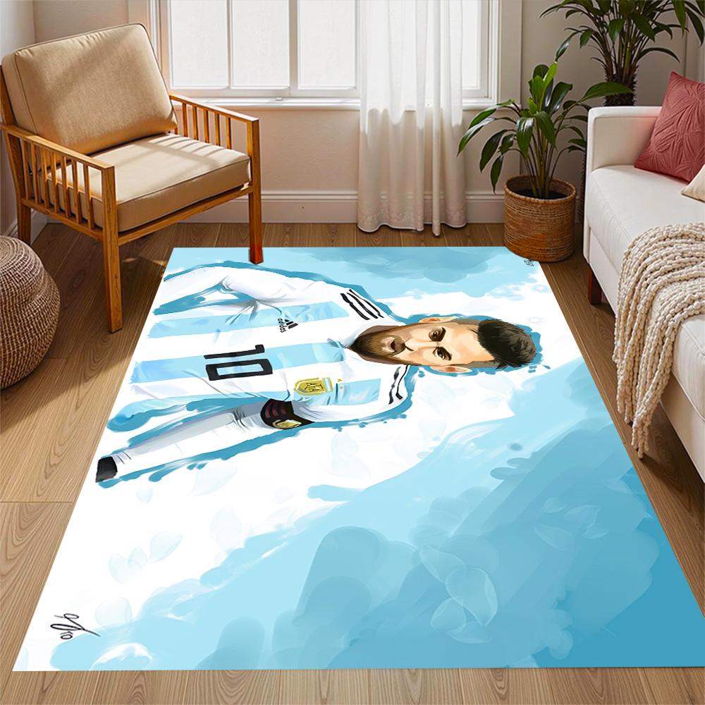 Argentina's Messi Celebrates Floor Rug Office Rug Design for Bedrooms Dormitory Decorate Room Outdoor Anti-slip Rug Office Home Decor