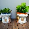 Original Mushroom Shape Cement Succulent Planter  Mini Garden for Office Desk Home Decor Balcony Creative Gift for Plant Lovers