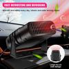 Riscaldatore per Auto Portatile Sbrinatore Deappannatore Parabrezza Auto con Spina Accendisigari Asciugatore per Auto Accessori Auto 12V/24V