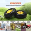SucceBuy 2-Pack Solid PU Run-Flat Tire Wheel 10" Flat Free Tubeless Tires and Wheels for Dollies Garden Trailers Various Carts