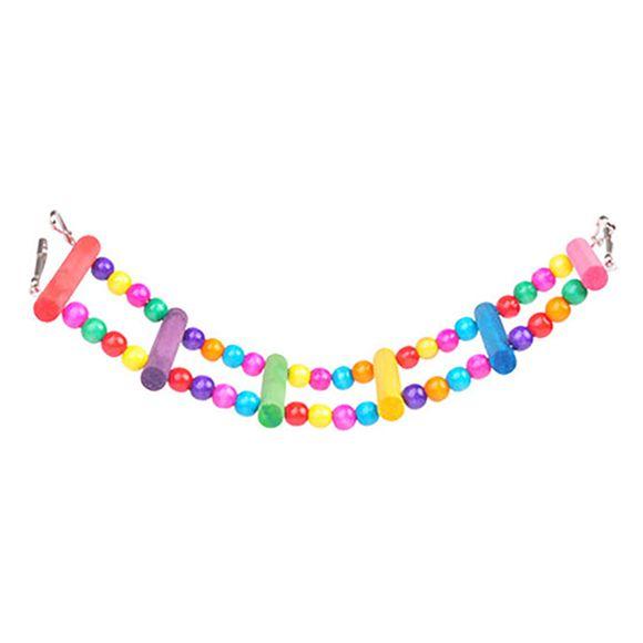 Sada hraček pro ptáky Papouščí kousací hračky Houpačka Závěsný most Hrací stanice Kombinovaná sada tyčí Hračky Příslušenství do ptačí klece