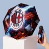 AC Milan Pattern Printed Mini 5 Folds 8 Ribs Compact Umbrella Windproof Waterproof Lightweight Portable Folding