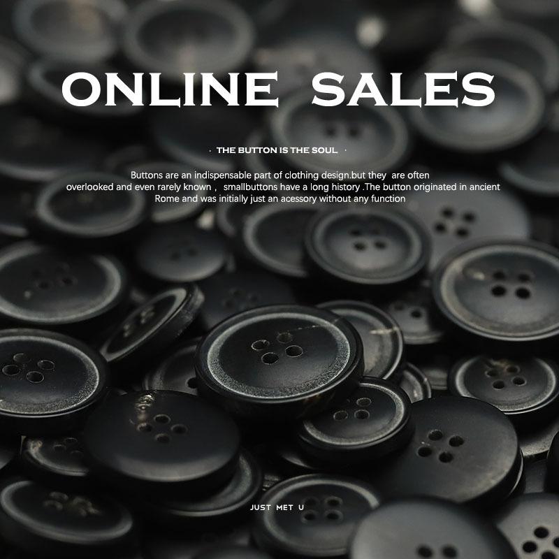 Real Horn Four-Eye Buttons High-Texture Clothing Accessories Men'S And Women'S Clothes Accessories Coat Coat Suit Decorative Buttons