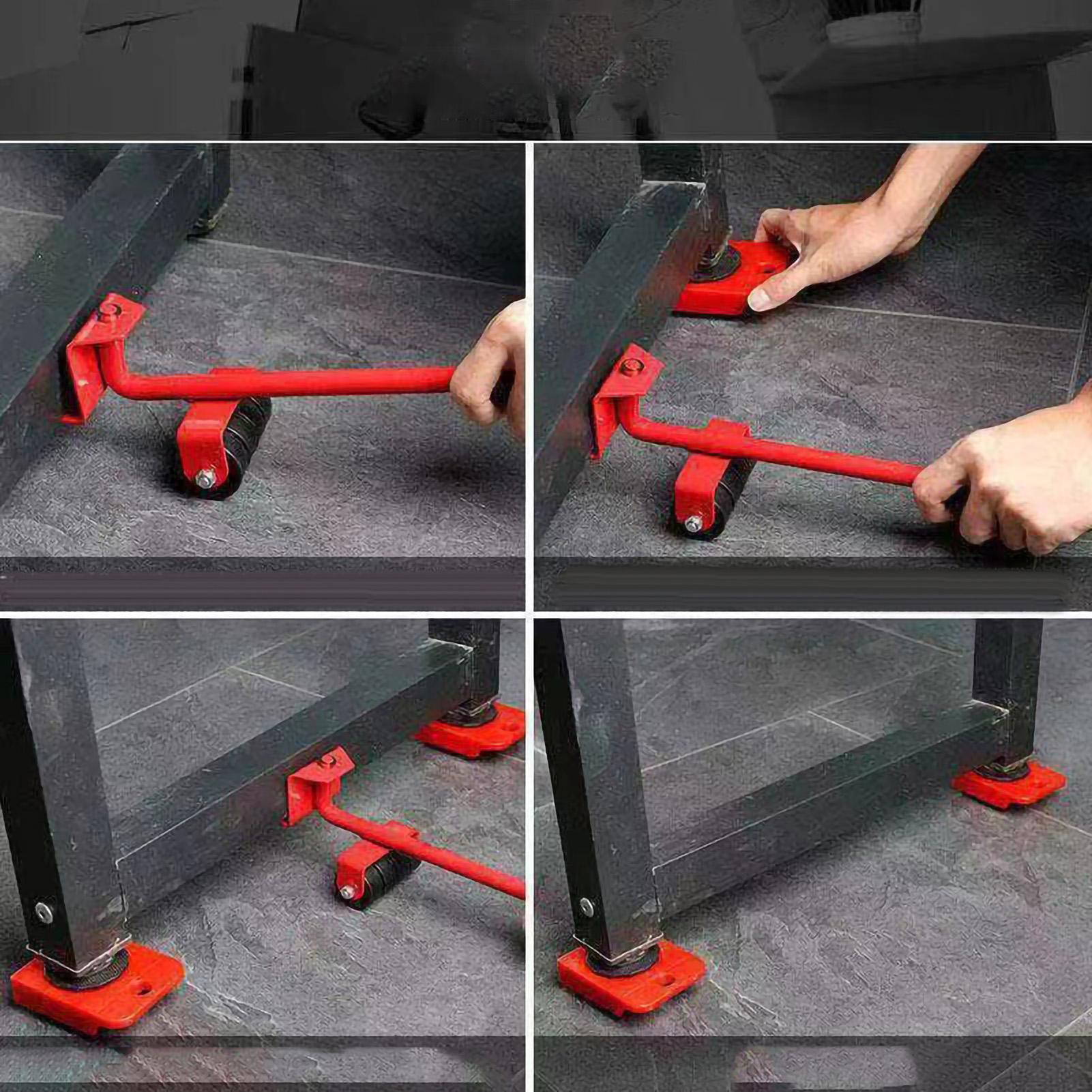 

Треугольный сверхпрочный мебельный подъемник Железо АБС ПВХ Набор роликов для перемещения мебели 200 кг грузоподъемность