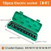 10pcs 8-17mm/8-24mm Electric Socket Tool Wrench Adapter Hand Tool,High Carbon Steel Material Set For Repair Garage Tools