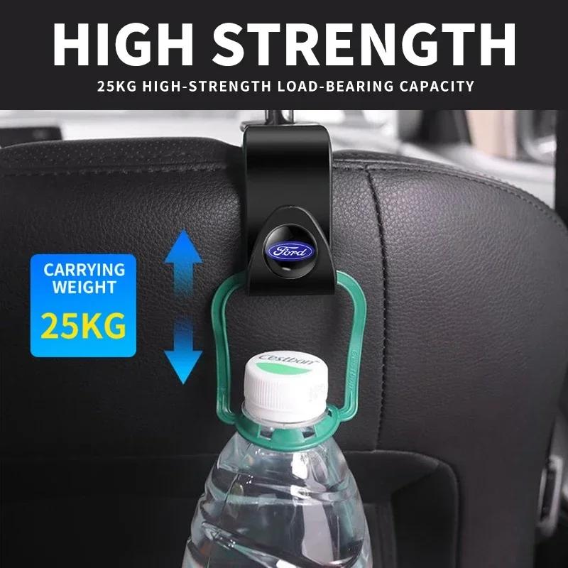 New 2026 Car Sticker 1/2 Universal Car Seat Hook Storage Hanger For Ford Focus Fiesta Ranger Mondeo Kuga Escape Ecosport Fusion