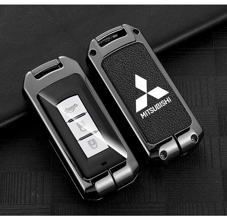 Mitsubishi Outlander, ASX, Pajero Key Case: Durable Metal Shell with Secure Buckle.