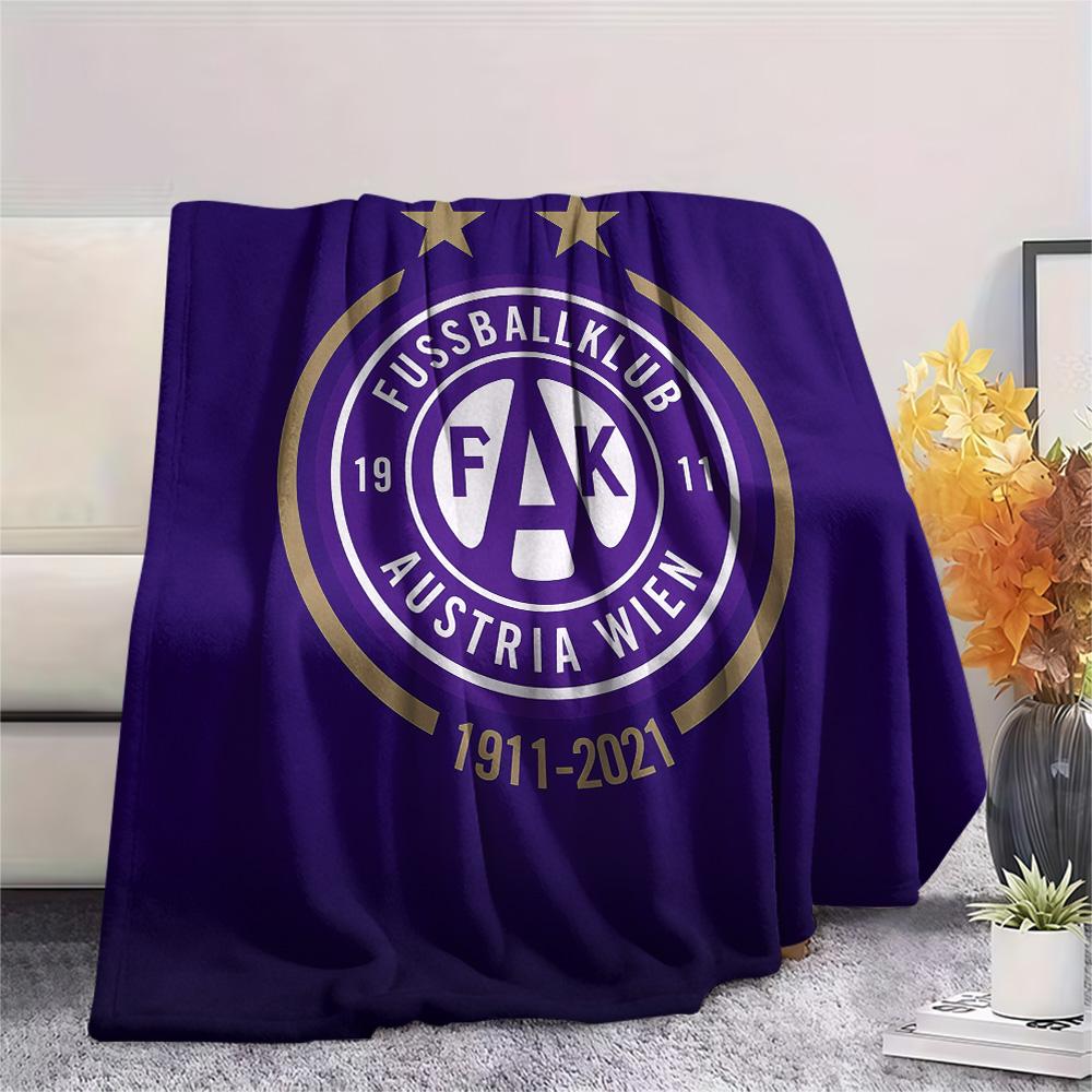 Coperta di Flanella Stampata FK Austria Vienna, Alta Qualità, Confortevole per Tutte le Stagioni, Arredamento per la Casa, Calore e Comfort