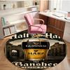 Guinness Draught Print Round Rug, Washable Floor Carpet, For Entryway Dorm Laundry Room Office Study, Home Decor Birthday Christmas Gift