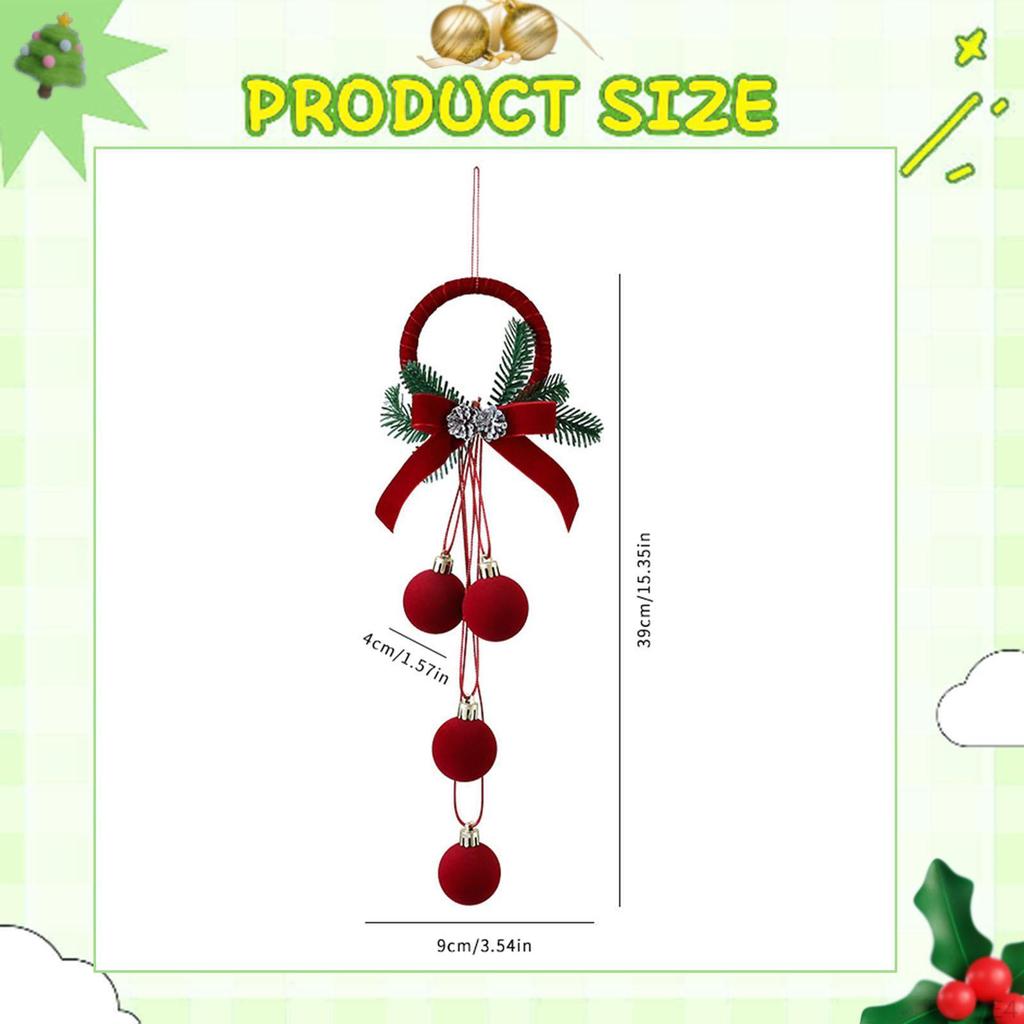 Christmas Bell Hanging Ornament Decorative Pendant Tree Decoration for Outdoor