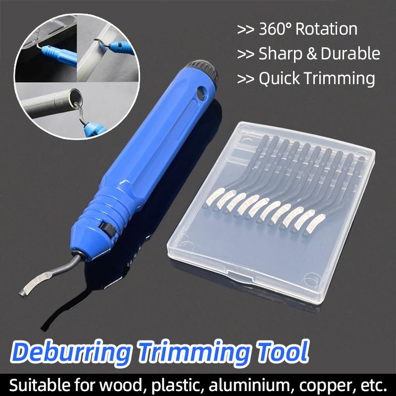 Burr Cutter Trimming Knife Scraper Rotary Deburr Blades Burr Remover Edge Trimmer Deburring Hand Tool For Wood Plastic Aluminum