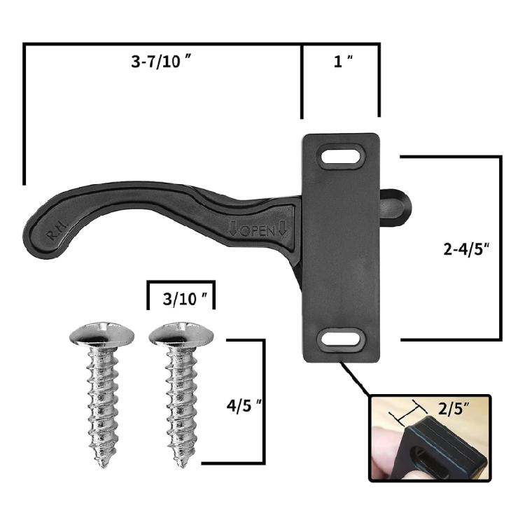 RVs Entry Door Hardware Replacement Screen Door Latch for Camper Travel Trailer