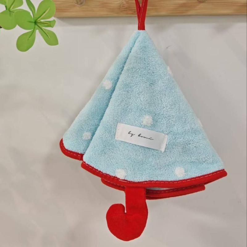 Mini Umbrella-Shaped Hand Towel, Cute Absorbent And Quick-Drying Bathroom Towel, Thickened Coral Fleece Kitchen Handkerchief