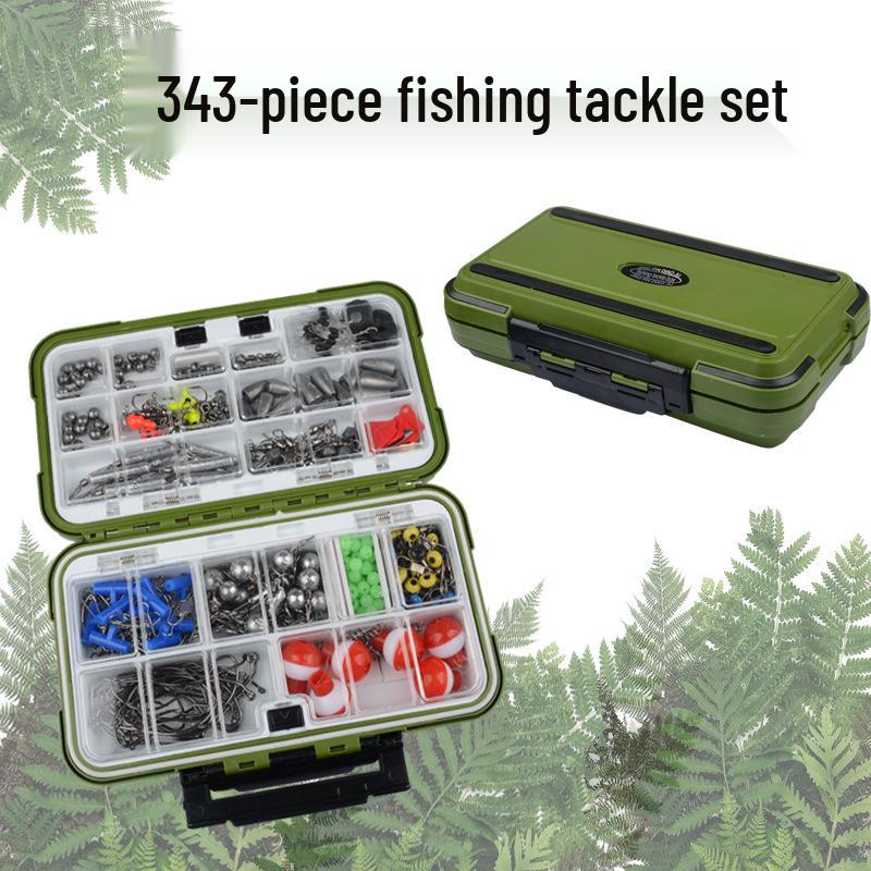 

Набор приманок и рыболовных крючков для оснастки Техас - 343 шт. Крючки с колечком для морской и скальной рыбалки